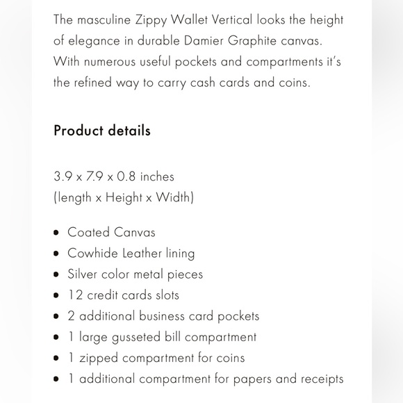 Authentic Louis Vuitton Zippy Wallet - Damier Graphite Canvas - Picture 6 of 6